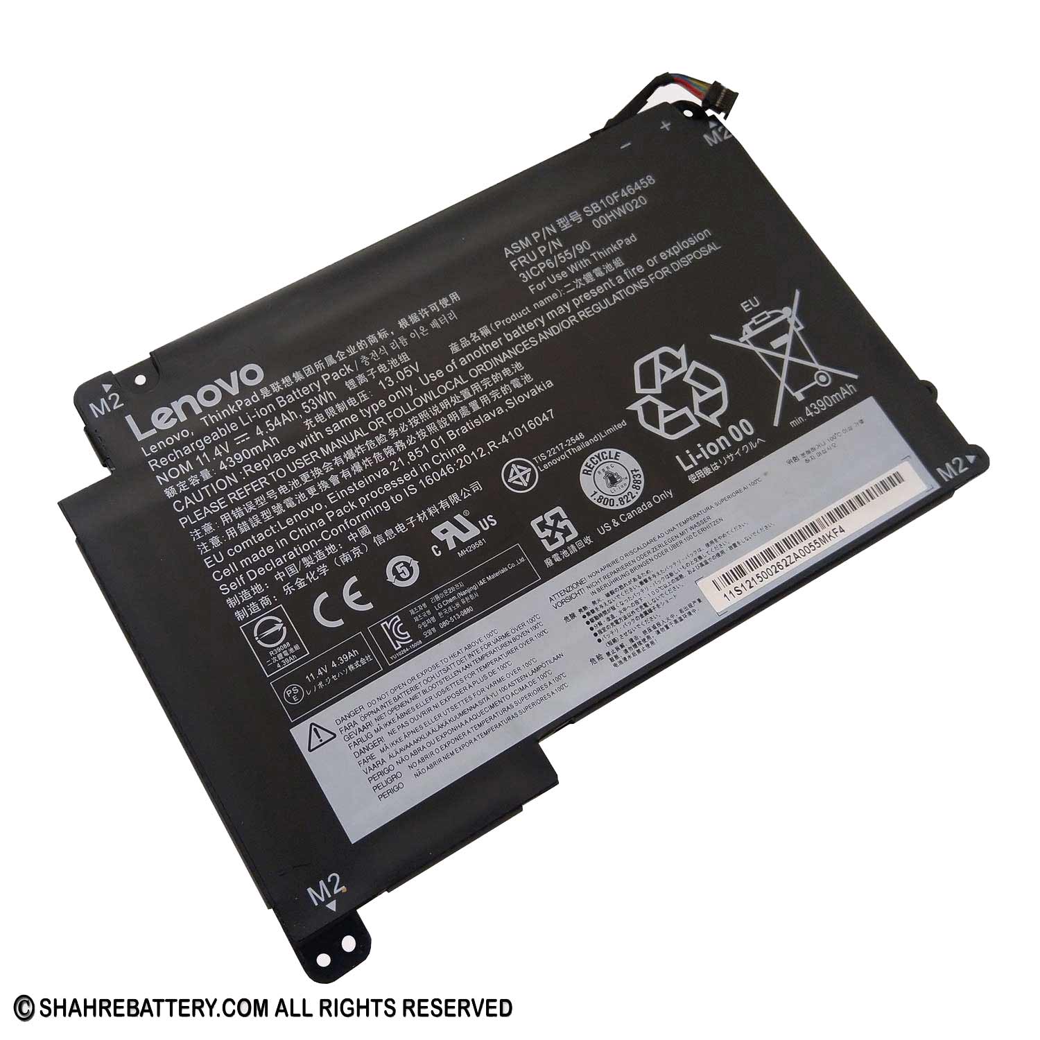 باتری اورجینال لپ تاپ لنوو Lenovo ThinkPad P40 Yoga 00HW020