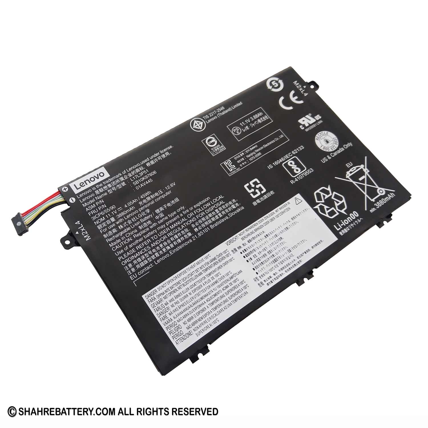 باتری اورجینال لپ تاپ لنوو Lenovo ThinkPad E14 E15 L17L3P51
