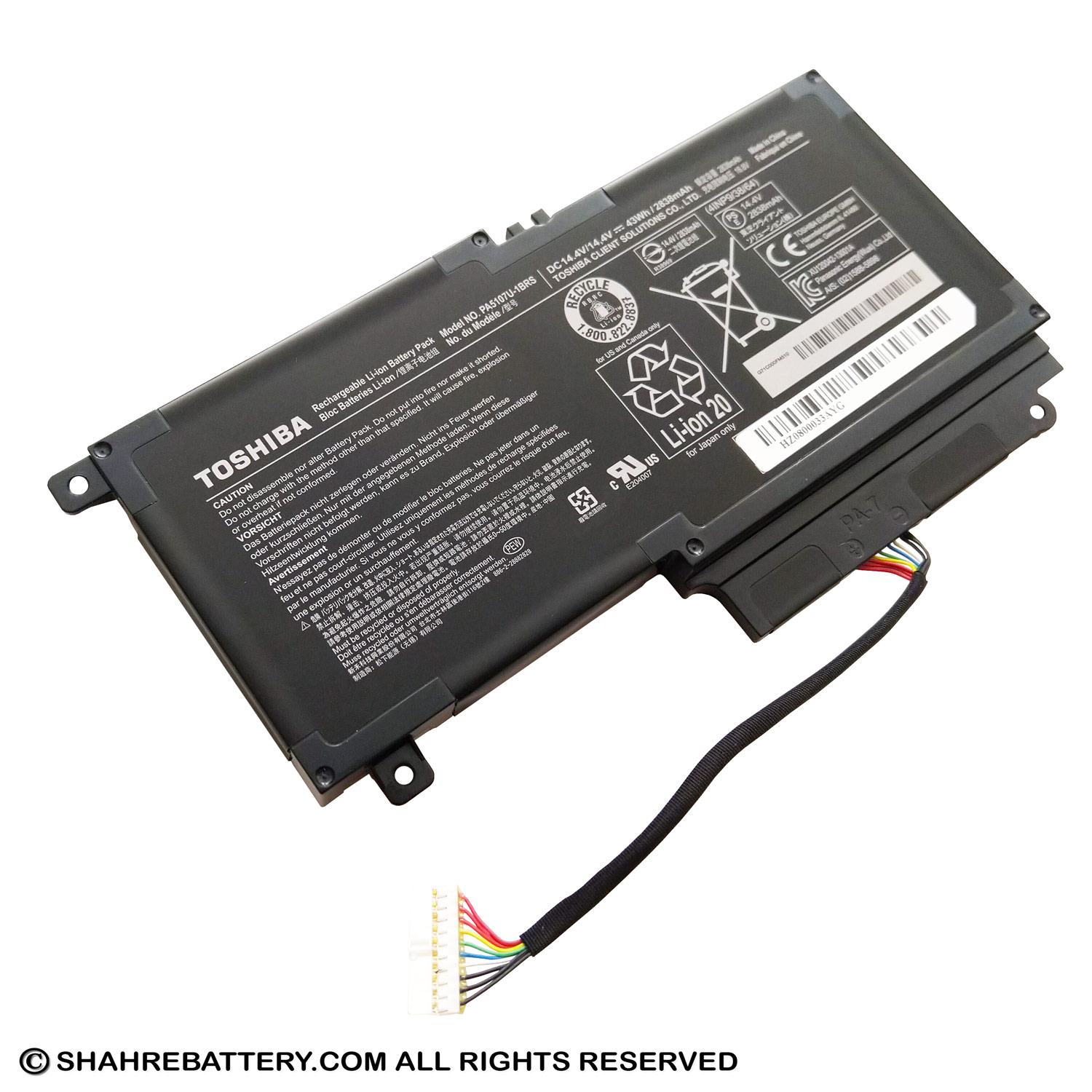 باتری لپ تاپ توشیبا Toshiba Satellite L50 P50 S55 PA5107U-1BRS