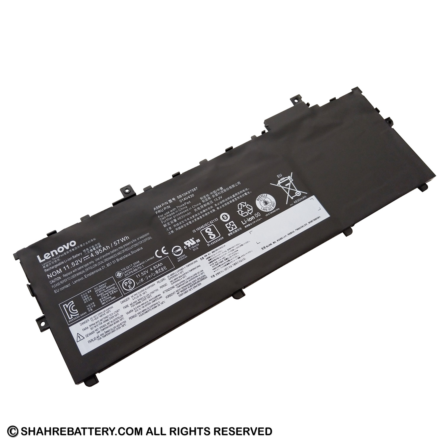 باتری اورجینال لپ تاپ لنوو Lenovo ThinkPad X1 Carbon 01AV431